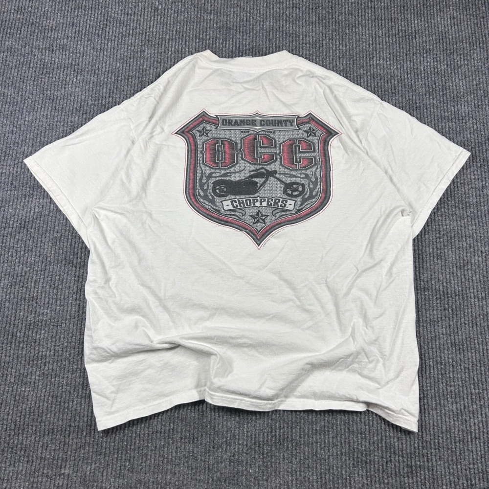 Orange County‎ Choppers Shirt Men's XL OCC White Graphic Delta Magnum Weight